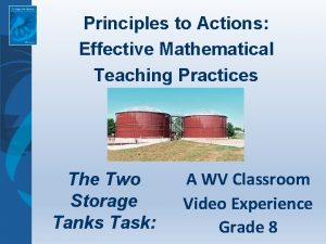 Principles to Actions Effective Mathematical Teaching Practices The