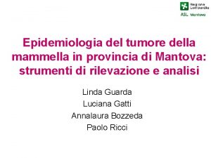 Epidemiologia del tumore della mammella in provincia di