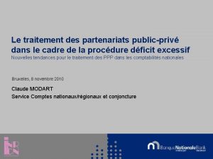 Le traitement des partenariats publicpriv dans le cadre