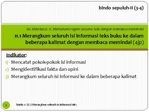 bindo sepuluhII 3 4 SK Membaca 11 Memahami