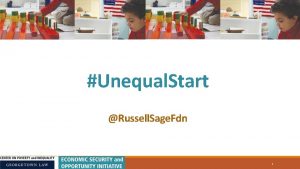 Unequal Start Russell Sage Fdn 1 Cradle to