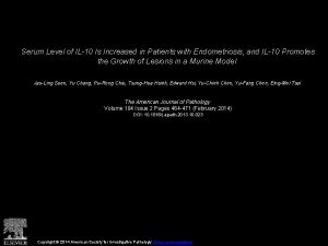 Serum Level of IL10 Is Increased in Patients