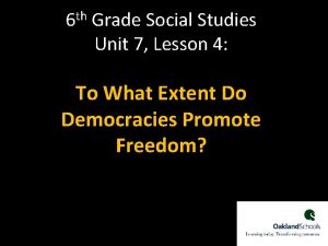 th 6 Grade Social Studies Unit 7 Lesson