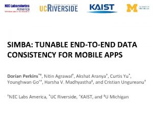 SIMBA TUNABLE ENDTOEND DATA CONSISTENCY FOR MOBILE APPS