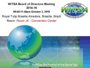 WITSA Board of Directors Meeting 2014 16 09