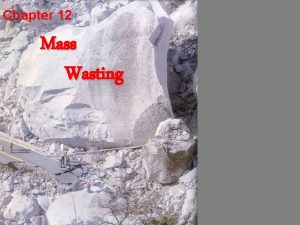 Chapter 12 Mass Wasting MASS WASTING 1 2