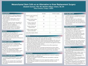 Mesenchymal Stem Cells as an Alternative to Knee