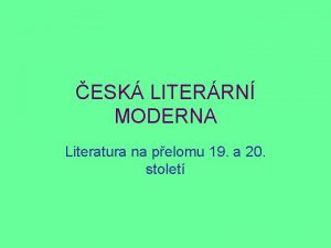 Moderna literatura