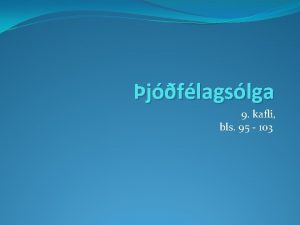 jflagslga 9 kafli bls 95 103 Manneskja ekki