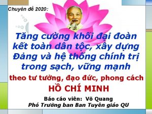 Chuyn 2020 Tng cng khi i on kt