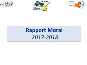 Rapport Moral 2017 2018 Rapport des Commissions 2017