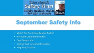 September Safety Info Watch Out For SchoolRelated Traffic