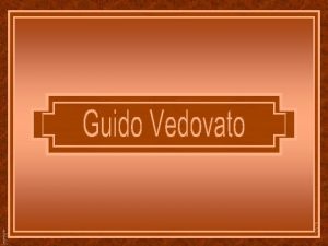 Guido Vedovato nasceu em Vincenza na Itlia em