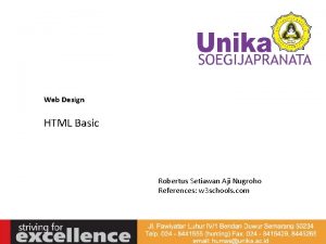 Web Design HTML Basic Robertus Setiawan Aji Nugroho