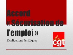 Accord Scurisation de lemploi Explications Juridiques La flexiscurit