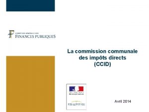 La commission communale des impts directs CCID Avril