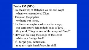 Psalm 137 niv