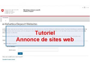 Tutoriel Annonce de sites web Nouveau Il est