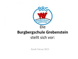 Die Burgbergschule Grebenstein stellt sich vor Stand Februar