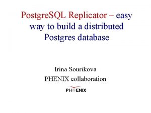 Postgre SQL Replicator easy way to build a