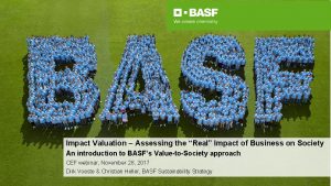Impact Valuation Assessing the Real Impact of Business