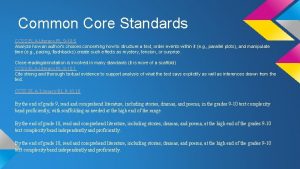 Common Core Standards CCSS ELALiteracy RL 9 10