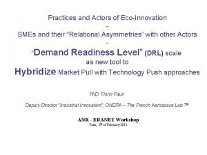 Practices and Actors of EcoInnovation SMEs and their