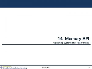 14 Memory API Operating System Three Easy Pieces