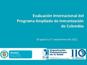 Evaluacin Internacional del Programa Ampliado de Inmunizacin de