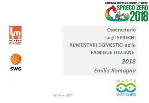 Osservatorio sugli SPRECHI ALIMENTARI DOMESTICI delle FAMIGLIE ITALIANE