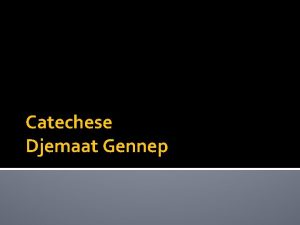 Catechese Djemaat Gennep Ku serahkan pada Tuhan Menjanji