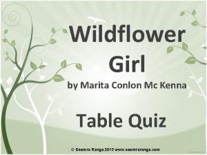 Wildflower Girl by Marita Conlon Mc Kenna Table