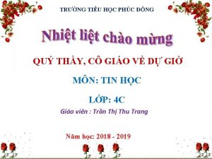 TRNG TIU HC PHC NG QU THY C