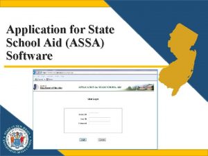 Application for State School Aid ASSA Software ASSA