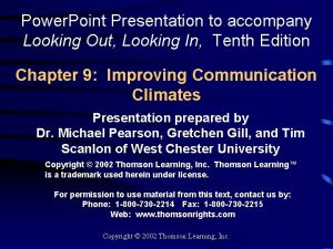 Power Point Presentation to accompany Looking Out Looking