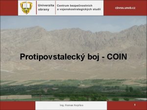 Protipovstaleck boj COIN Ing Roman Kopiva 1 2