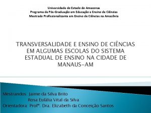 Universidade do Estado do Amazonas Programa de PsGraduao