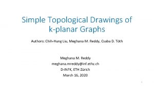 Simple Topological Drawings of kplanar Graphs Authors ChihHung