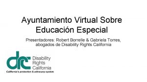 Ayuntamiento Virtual Sobre Educacin Especial Presentadores Robert Borrelle