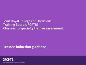 Joint Royal Colleges of Physicians Training Board JRCPTB