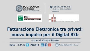 Fatturazione Elettronica tra privati nuovo impulso per il