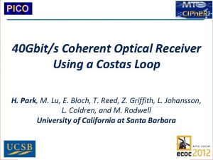 40 Gbits Coherent Optical Receiver Using a Costas