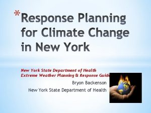 New York State Department of Health Extreme Weather