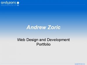 Andrew Zoric Web Design and Development Portfolio Infini