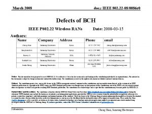 March 2008 doc IEEE 802 22 080086 r