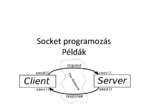 Socket programozs Pldk ttekints Client Server socket bind