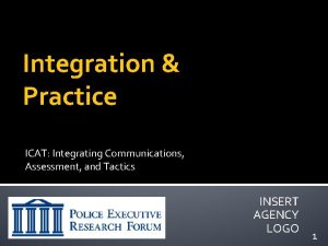 Integration Practice ICAT Integrating Communications Assessment and Tactics
