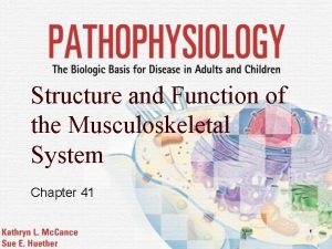 Structure and Function of the Musculoskeletal System Chapter