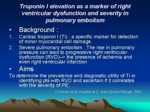 Troponin I elevation as a marker of right