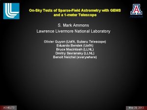 OnSky Tests of SparseField Astrometry with GEMS and